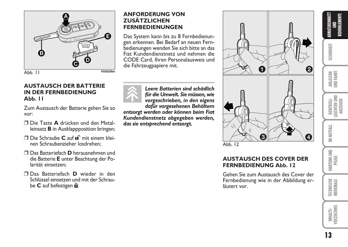 2009-2010 Fiat Bravo Owner's Manual | German