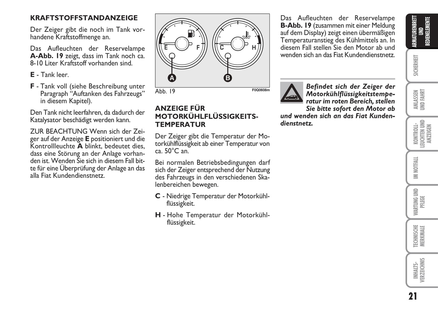 2009-2010 Fiat Bravo Owner's Manual | German