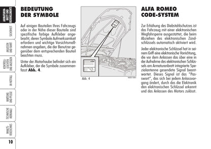 2008-2013 Alfa Romeo 159 Manuel du propriétaire | Allemand