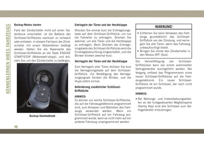 2018-2019 Jeep Wrangler Owner's Manual | German