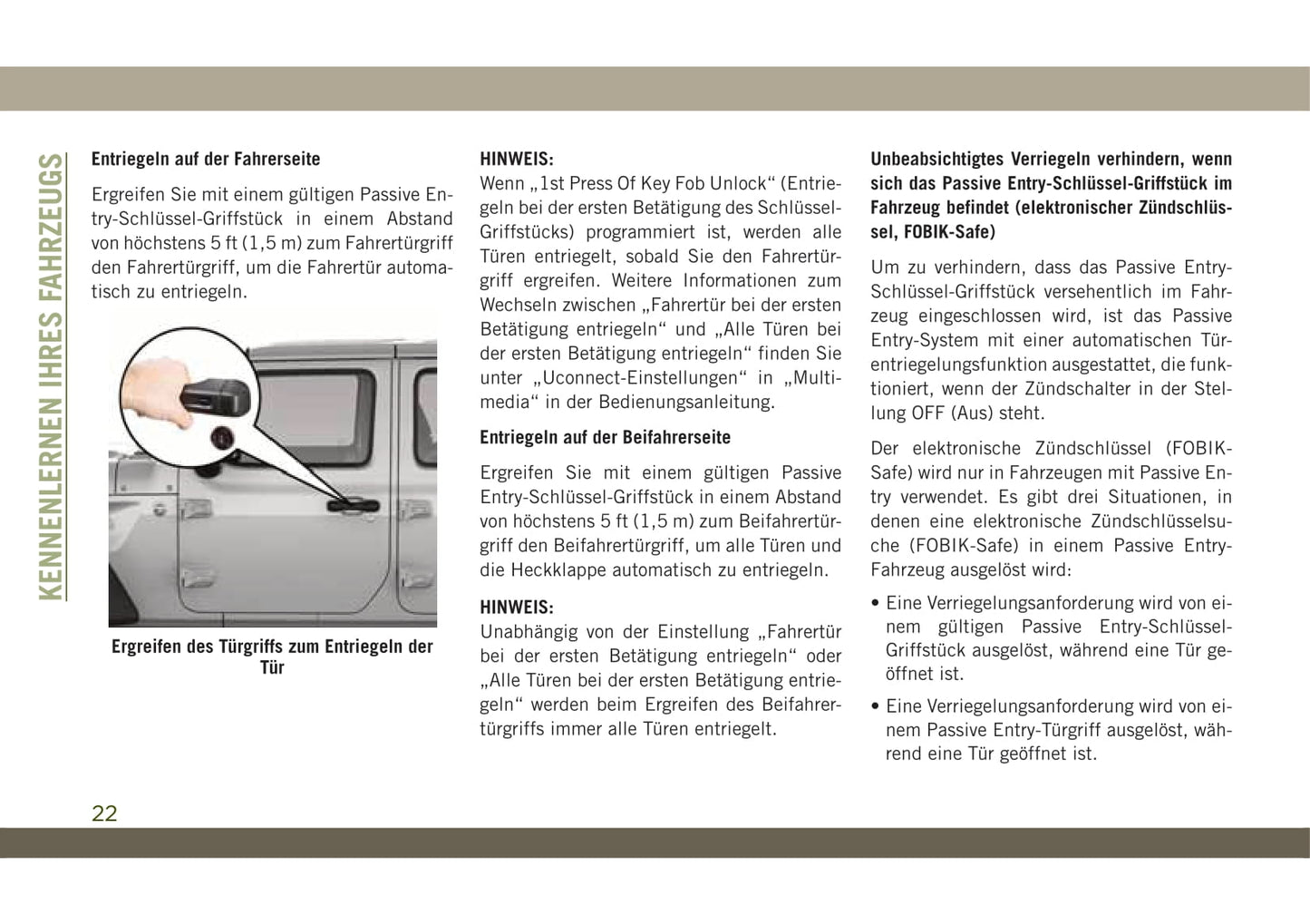 2018-2019 Jeep Wrangler Owner's Manual | German