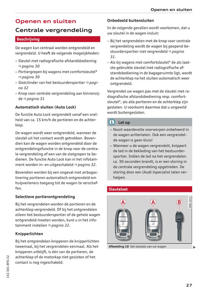 2011-2017 Audi A5 Cabriolet/S5 Cabriolet Owner's Manual | Dutch