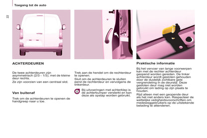 2012-2015 Peugeot Partner/Partner Electric Gebruikershandleiding | Nederlands