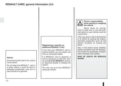 2015-2016 Renault Captur Owner's Manual | English