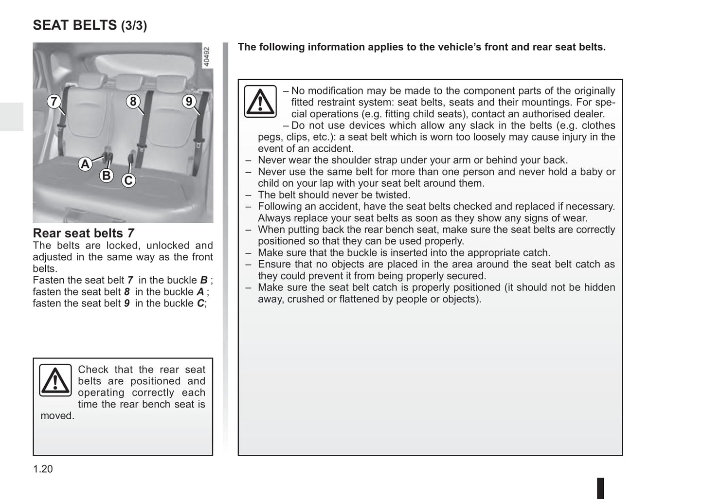 2015-2016 Renault Captur Owner's Manual | English