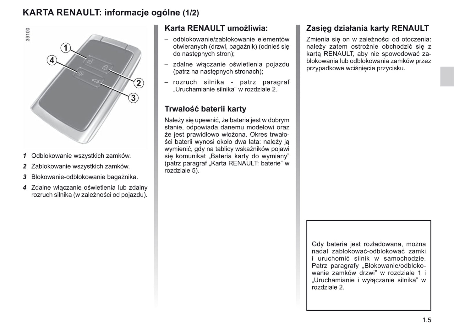 2019-2020 Renault Koleos Owner's Manual | Polish