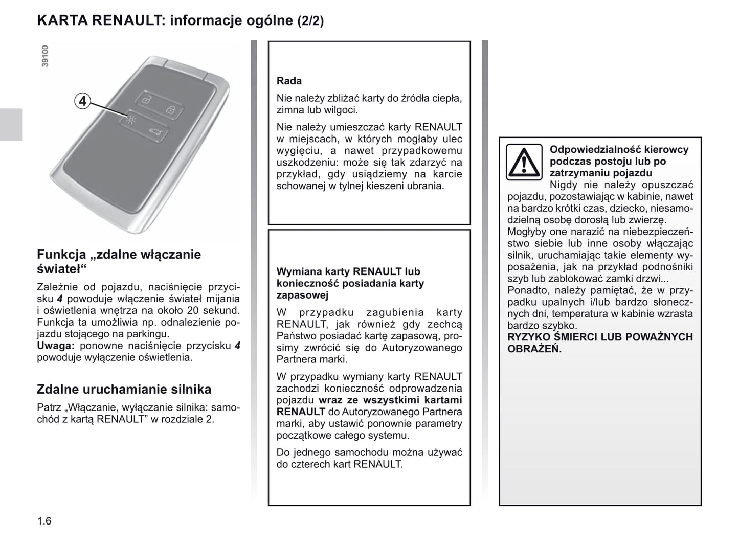 2019-2020 Renault Koleos Owner's Manual | Polish