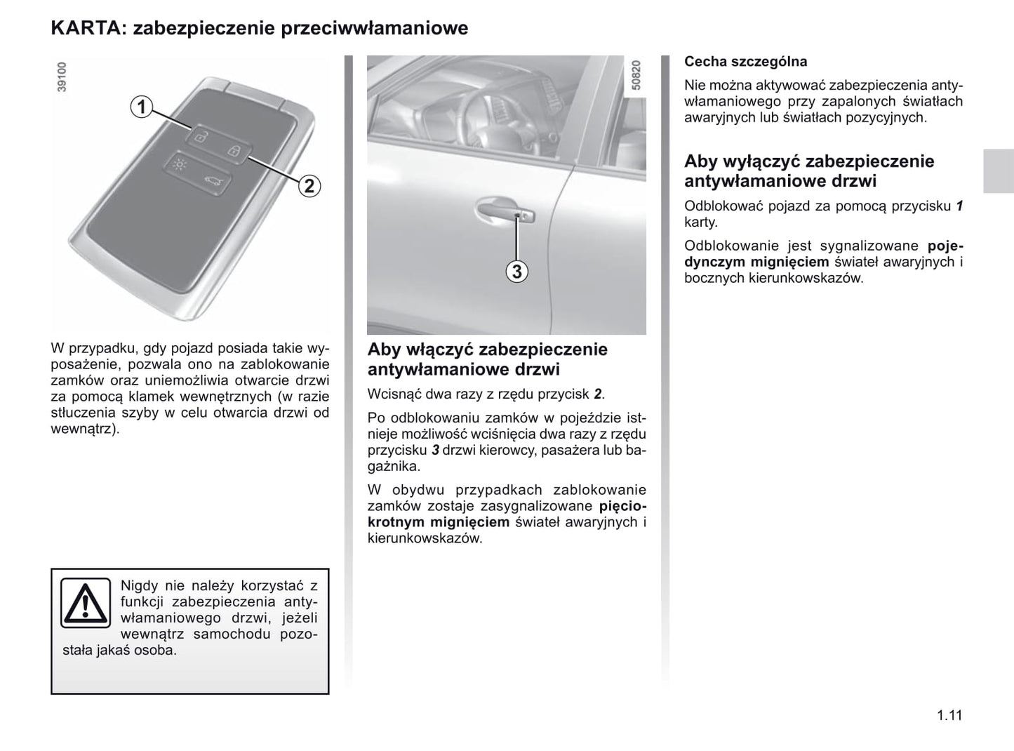 2019-2020 Renault Koleos Owner's Manual | Polish