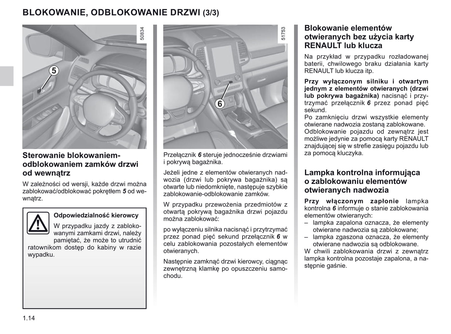 2019-2020 Renault Koleos Owner's Manual | Polish