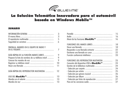 Alfa Romeo Blue&Me Instrucciones 2008 - 2011