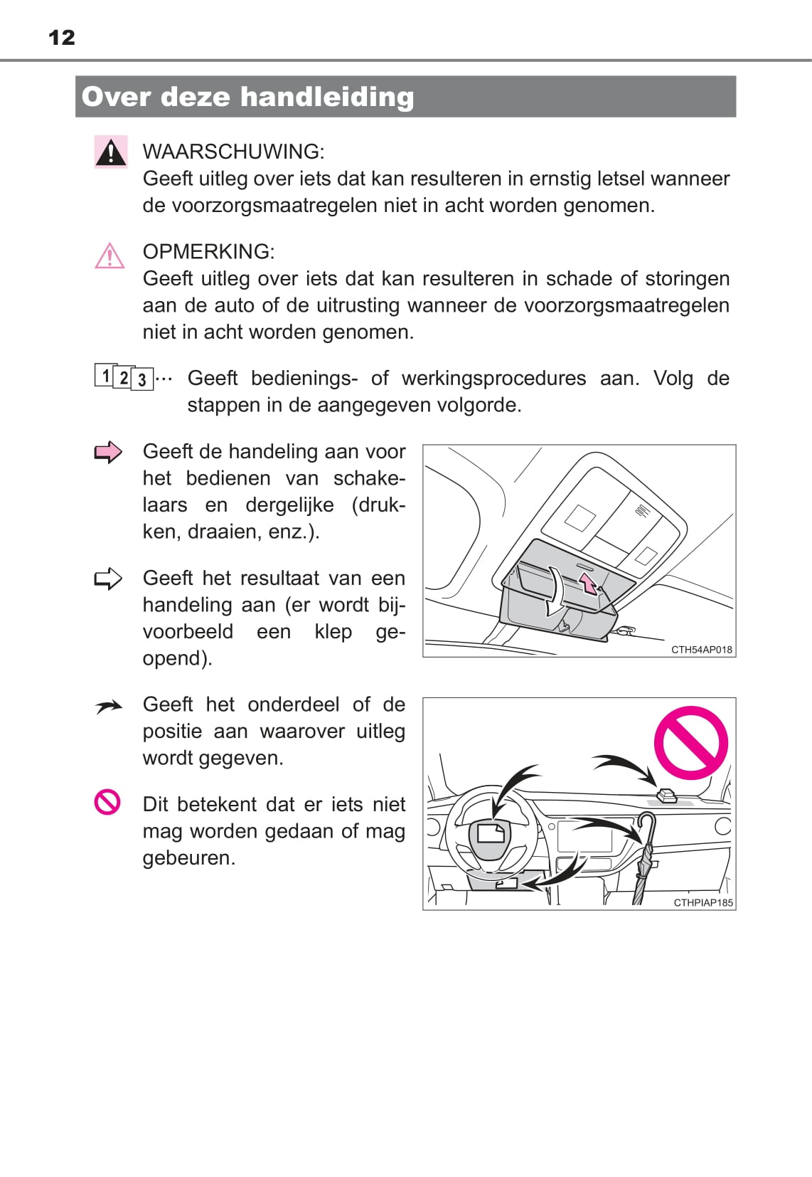 2018-2019 Toyota Auris Hybrid Owner's Manual | Dutch