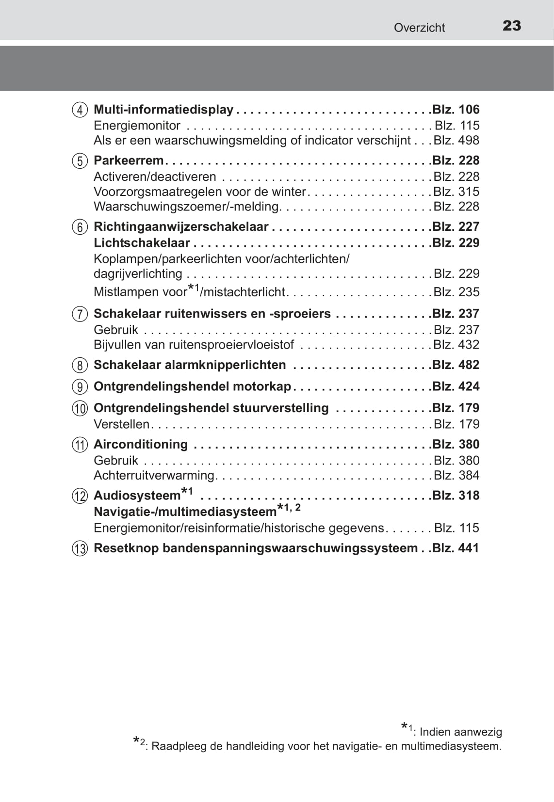 2018-2019 Toyota Auris Hybrid Owner's Manual | Dutch