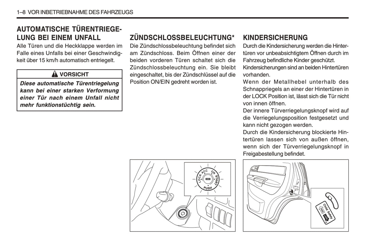 1998-2005 SsangYong Musso Bedienungsanleitung | Deutsch