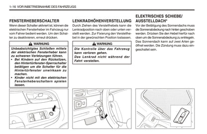 1998-2005 SsangYong Musso Bedienungsanleitung | Deutsch