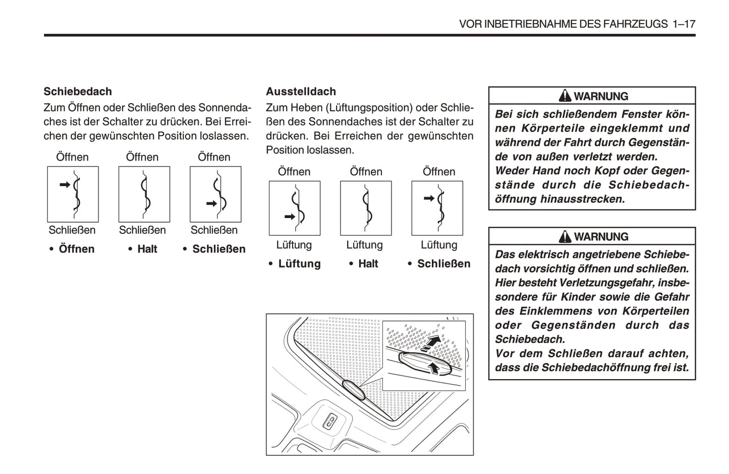 1998-2005 SsangYong Musso Bedienungsanleitung | Deutsch