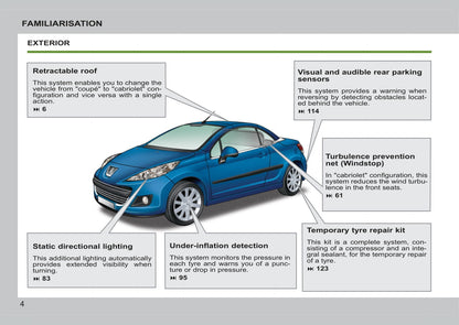 2011-2014 Peugeot 207 CC Gebruikershandleiding | Duits