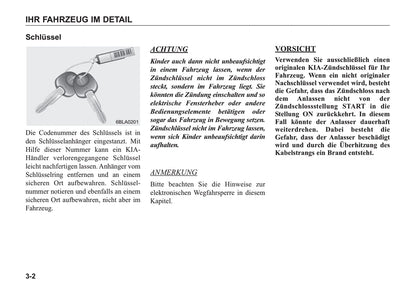 2005-2006 Kia Sorento Owner's Manual | German