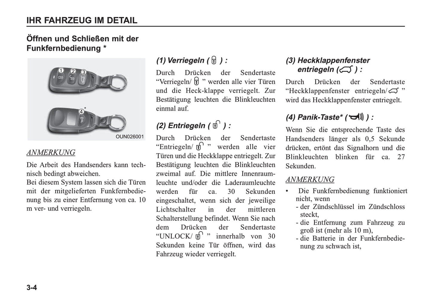 2005-2006 Kia Sorento Owner's Manual | German