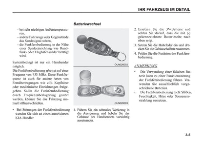 2005-2006 Kia Sorento Owner's Manual | German