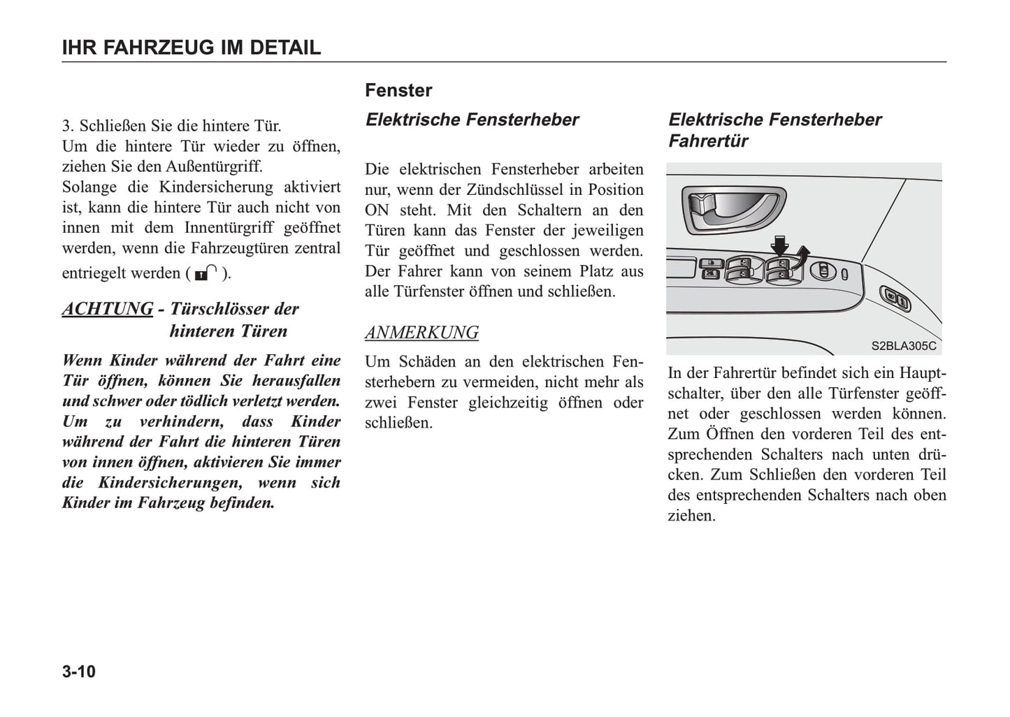 2005-2006 Kia Sorento Owner's Manual | German