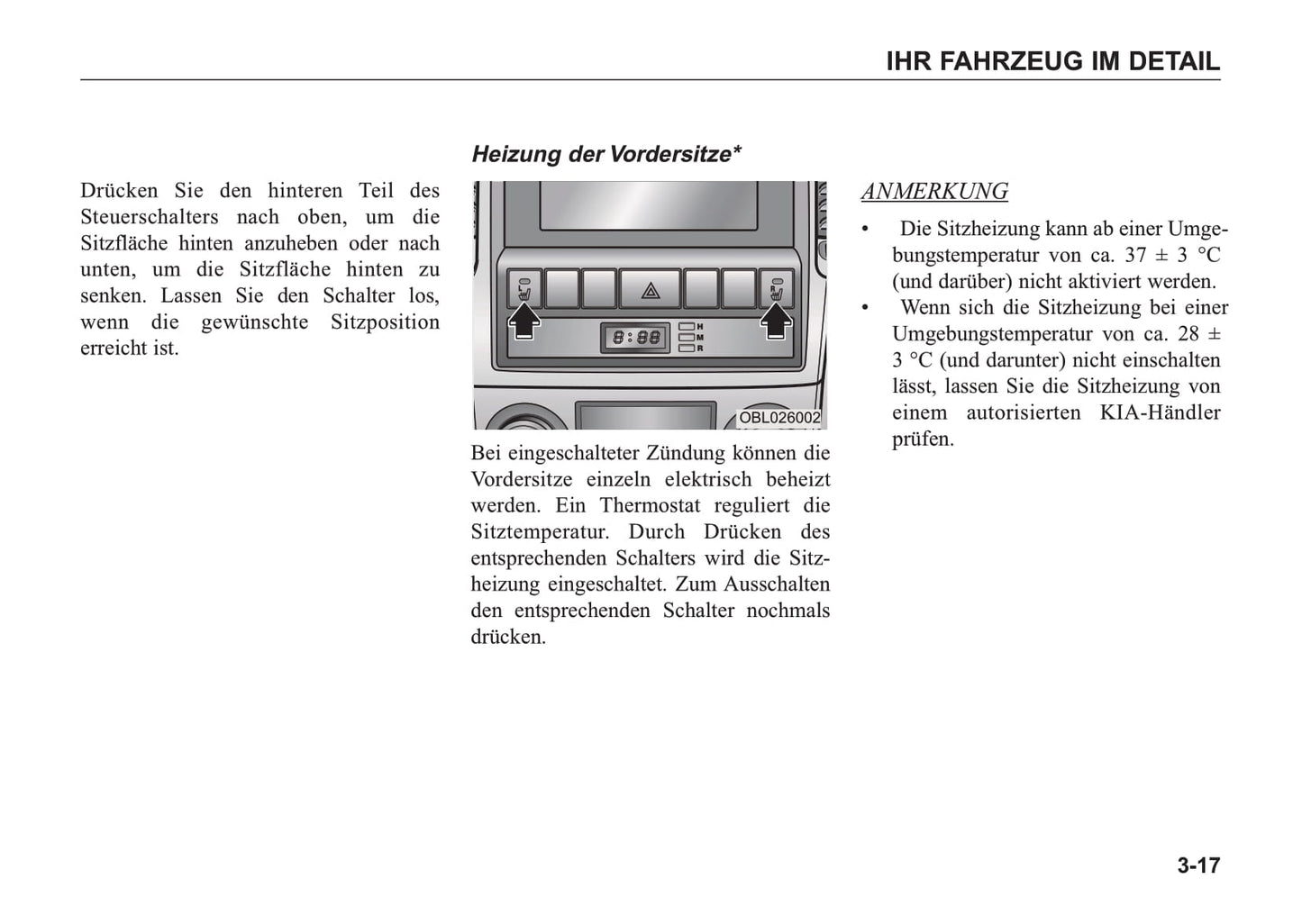 2005-2006 Kia Sorento Owner's Manual | German