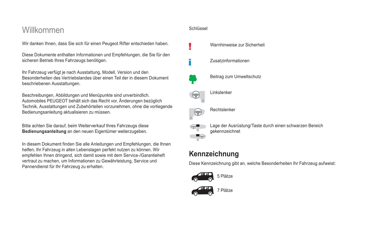 2018-2019 Peugeot Rifter Gebruikershandleiding | Duits