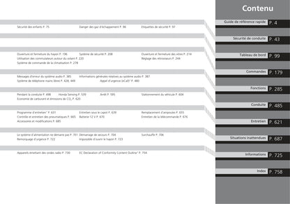 2018-2019 Honda CR-V Owner's Manual | French