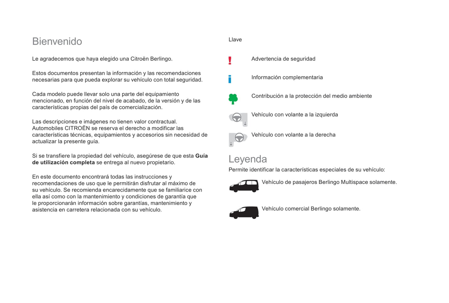 2017-2018 Citroën Berlingo/Berlingo Multispace Gebruikershandleiding | Spaans