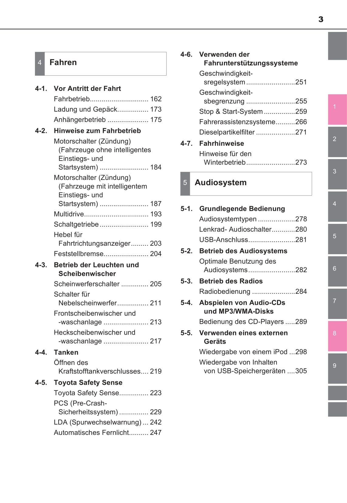 2016-2017 Toyota Yaris Owner's Manual | German