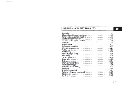 2002-2003 Kia Rio Bedienungsanleitung | Niederländisch