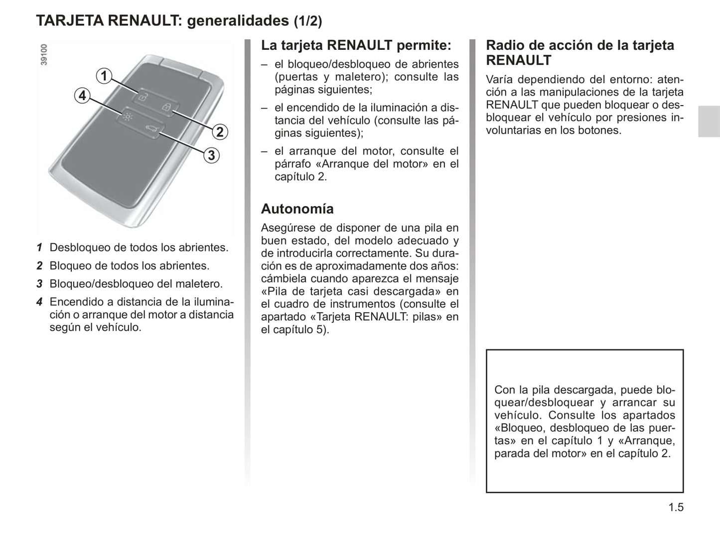 2019-2020 Renault Koleos Owner's Manual | Spanish