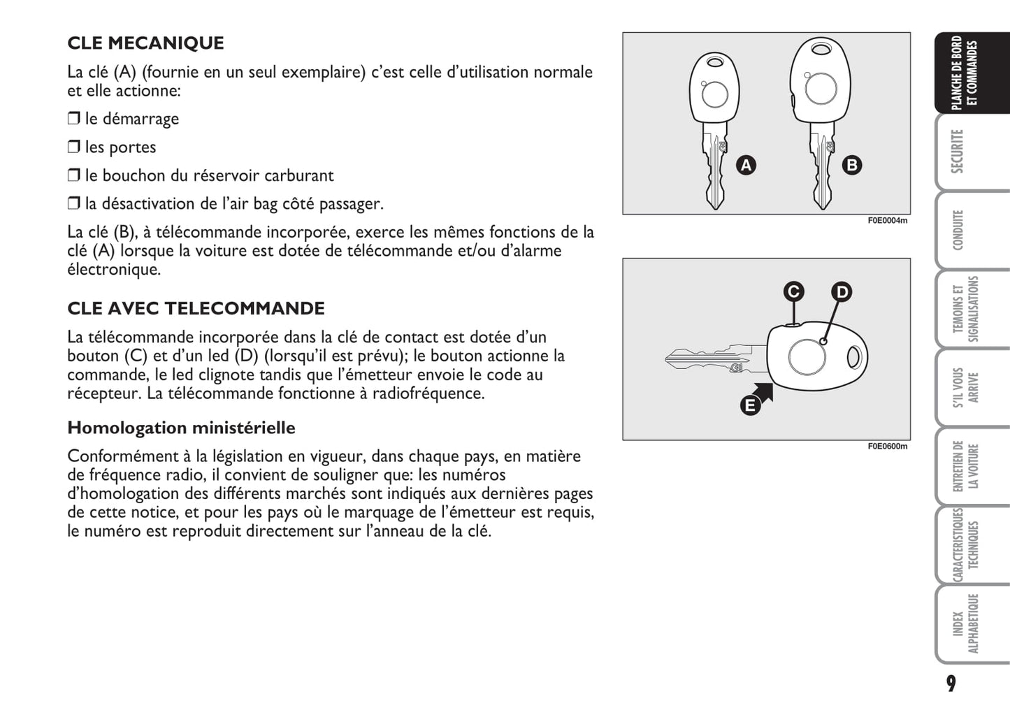 2007-2008 Fiat Multipla Owner's Manual | French