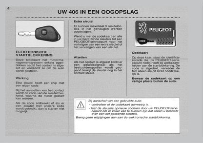 1999-2001 Peugeot 406 Gebruikershandleiding | Nederlands