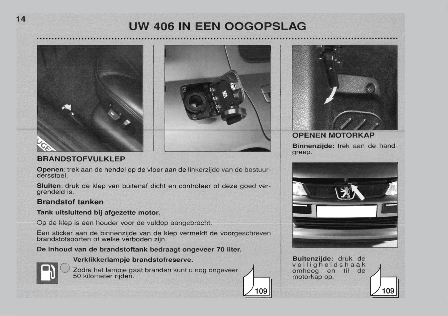 1999-2001 Peugeot 406 Gebruikershandleiding | Nederlands