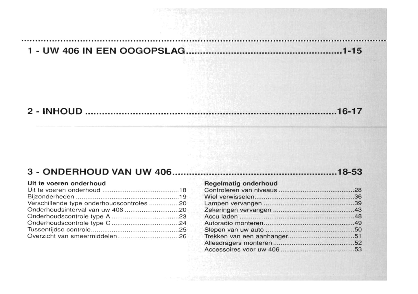 1999-2001 Peugeot 406 Gebruikershandleiding | Nederlands