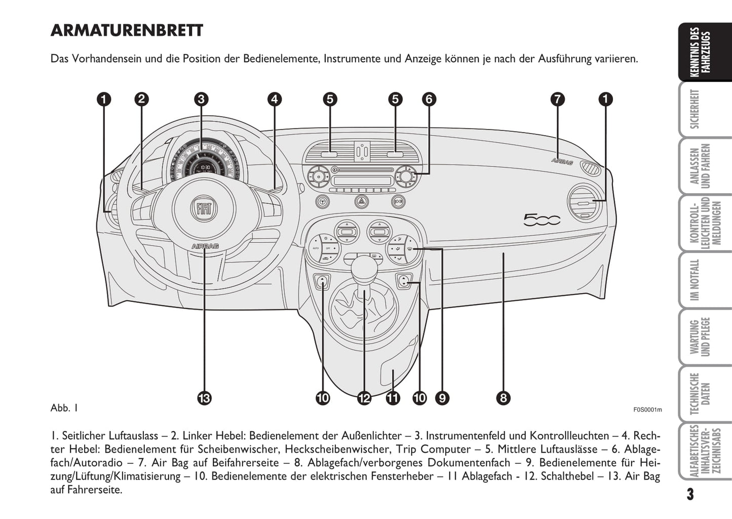 2009-2010 Fiat 500 Gebruikershandleiding | Duits