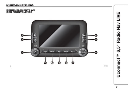 Jeep Renegade Uconnect 6.5 Radio Nav Live  Bedienungsanleitung 2016 - 2018