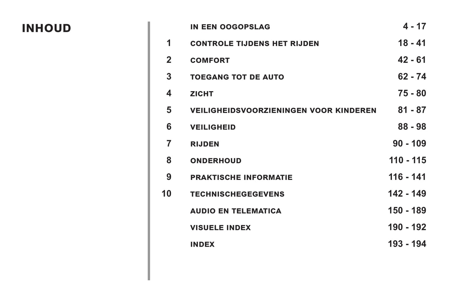 2007-2009 Peugeot 207 CC Gebruikershandleiding | Nederlands