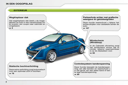 2007-2009 Peugeot 207 CC Gebruikershandleiding | Nederlands