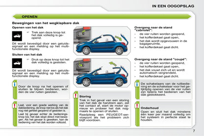 2007-2009 Peugeot 207 CC Gebruikershandleiding | Nederlands