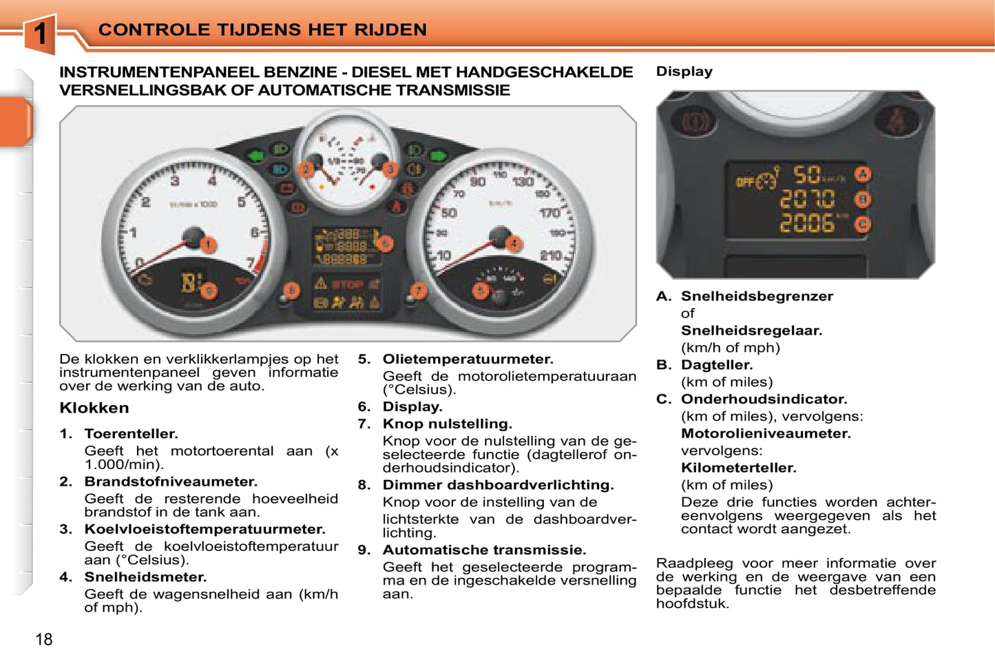 2007-2009 Peugeot 207 CC Gebruikershandleiding | Nederlands