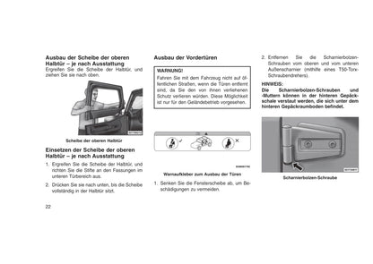 2007-2017 Jeep Wrangler Unlimited Bedienungsanleitung | Deutsch