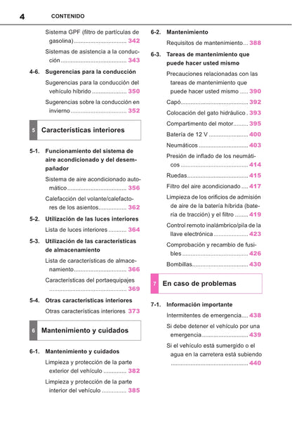 2021-2022 Toyota Yaris Cross Hybrid Owner's Manual | Spanish