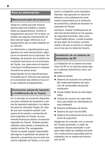 2021-2022 Toyota Yaris Cross Hybrid Owner's Manual | Spanish