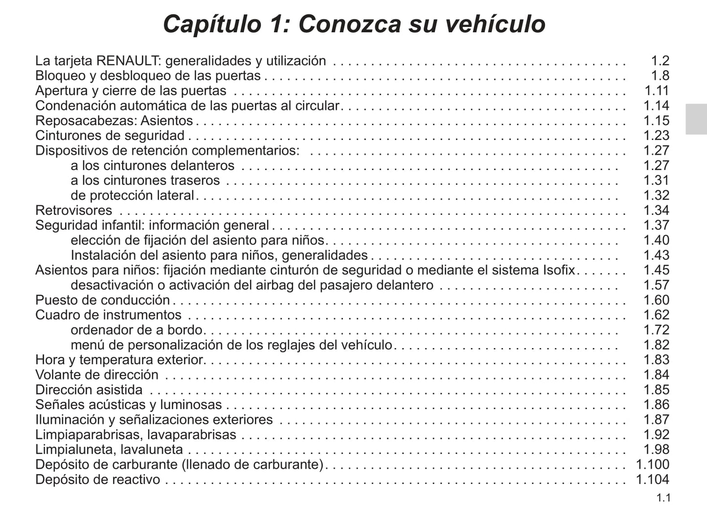 2018-2019 Renault Espace Gebruikershandleiding | Spaans