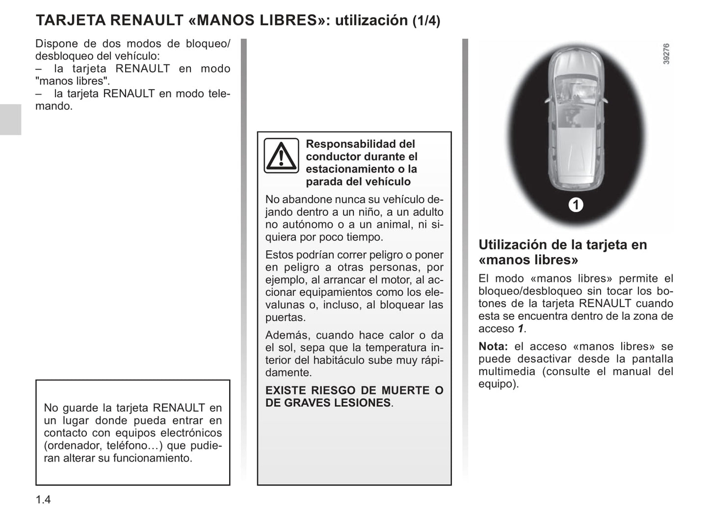 2018-2019 Renault Espace Gebruikershandleiding | Spaans