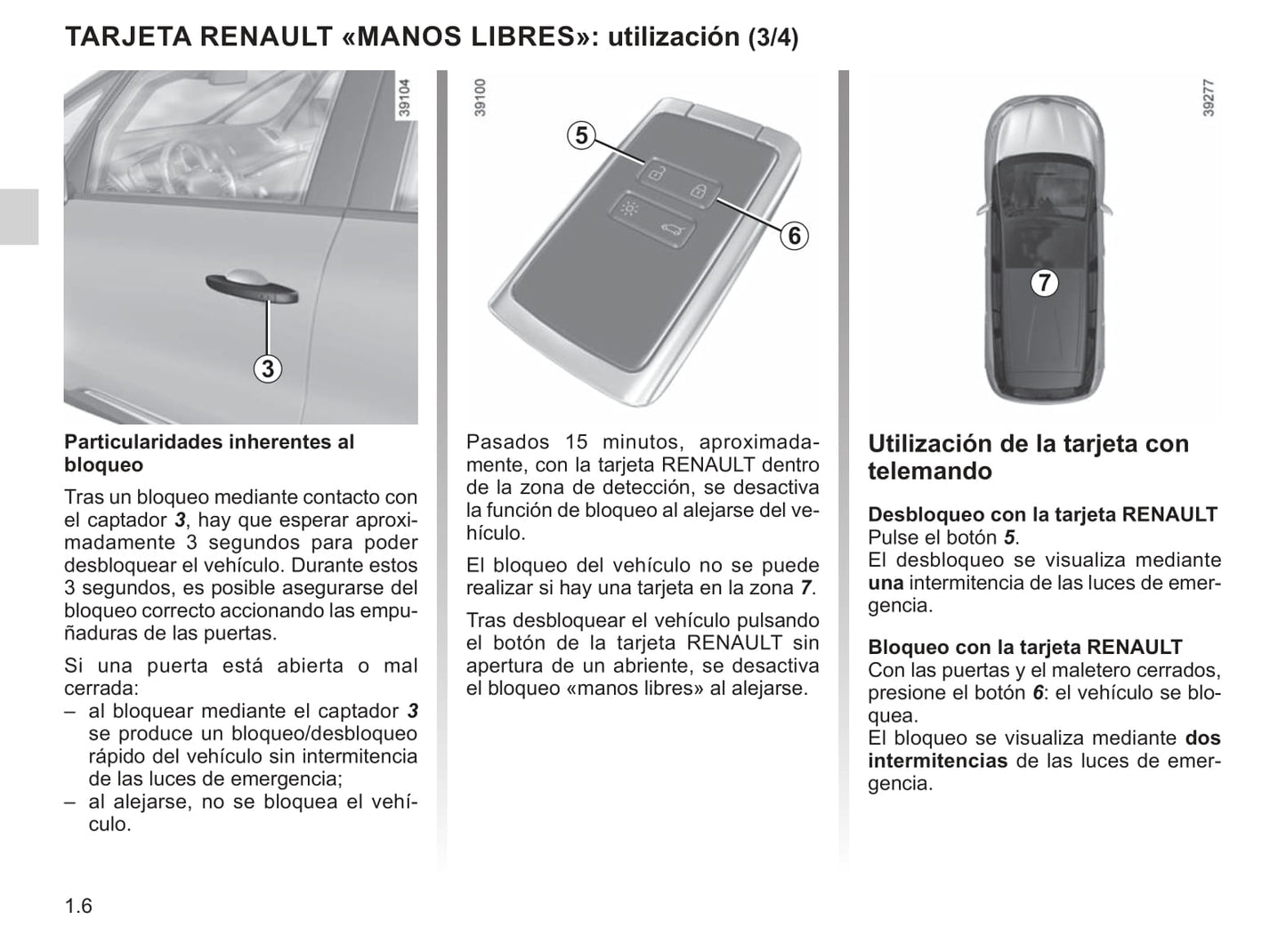 2018-2019 Renault Espace Gebruikershandleiding | Spaans