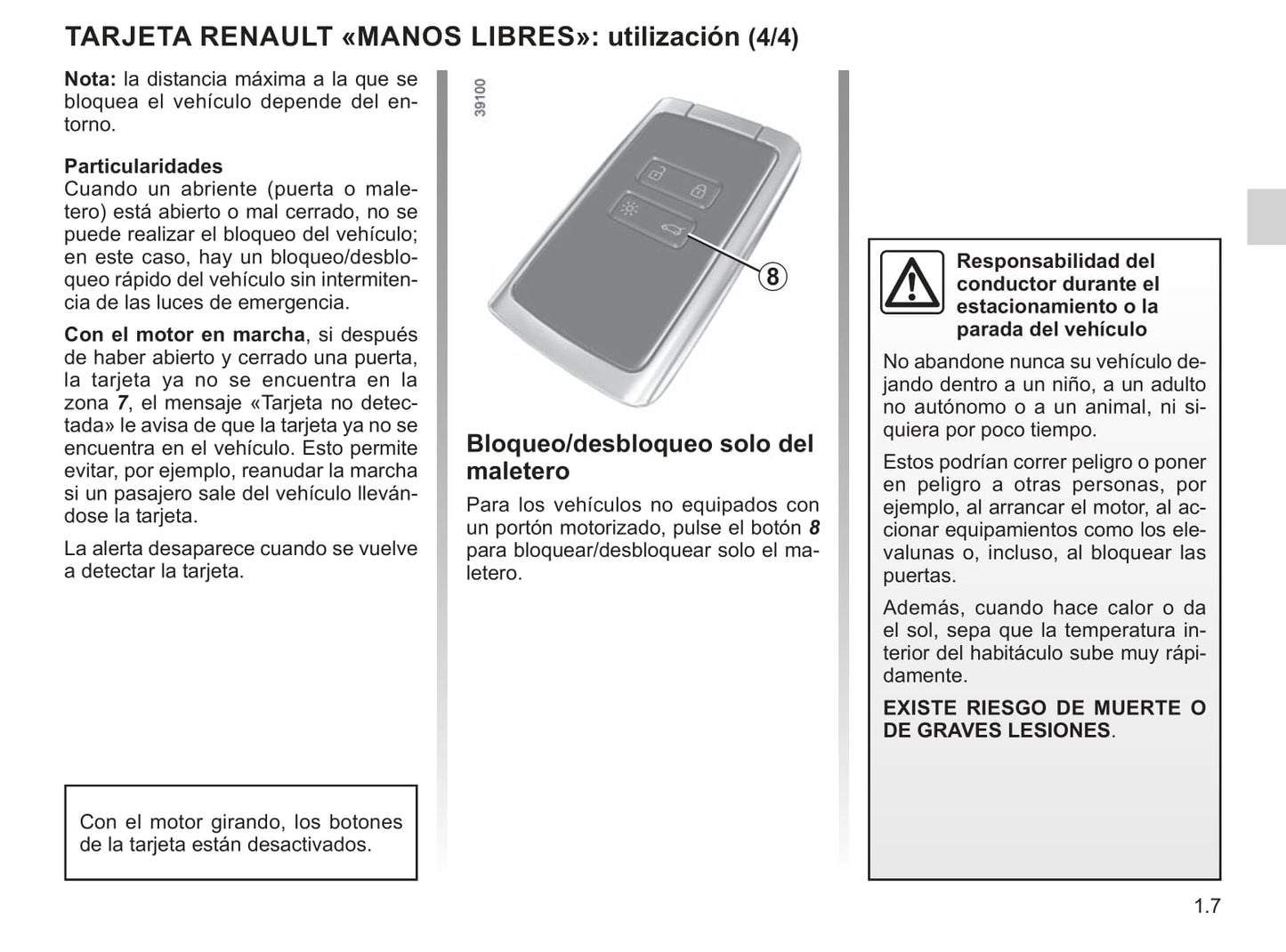 2018-2019 Renault Espace Gebruikershandleiding | Spaans