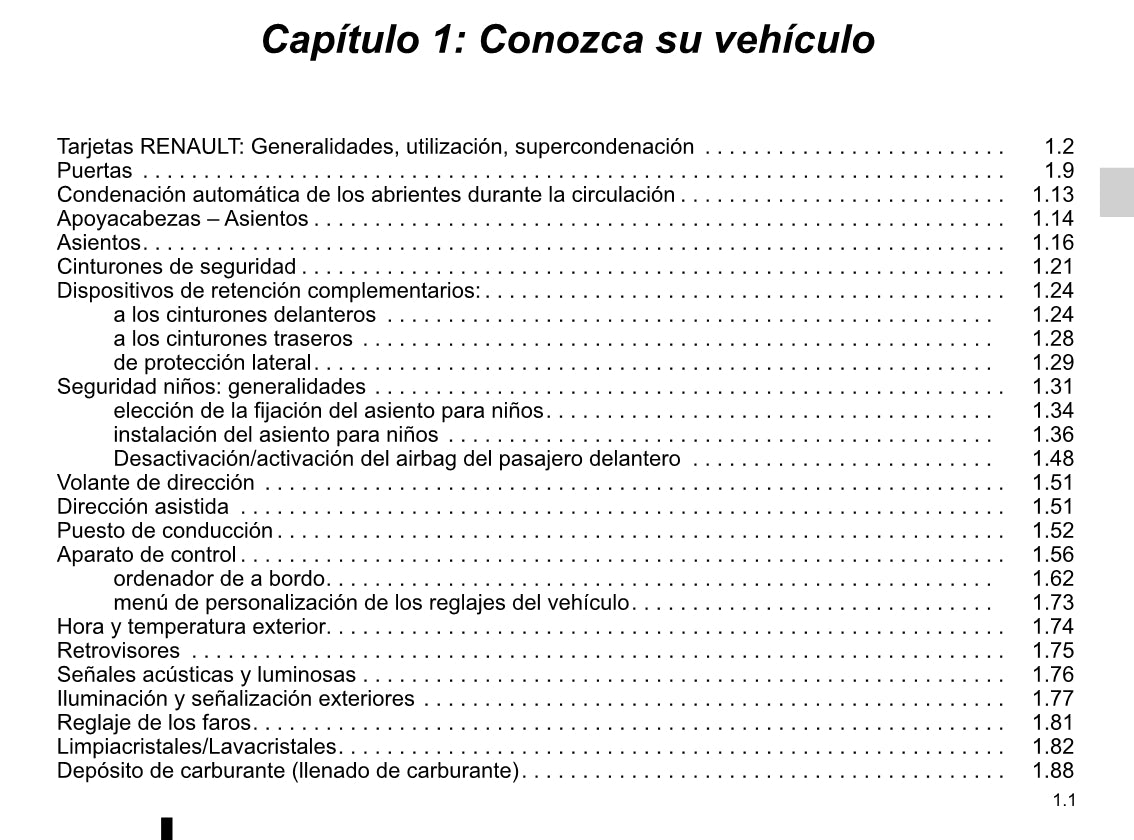 2015-2016 Renault Mégane Owner's Manual | Spanish