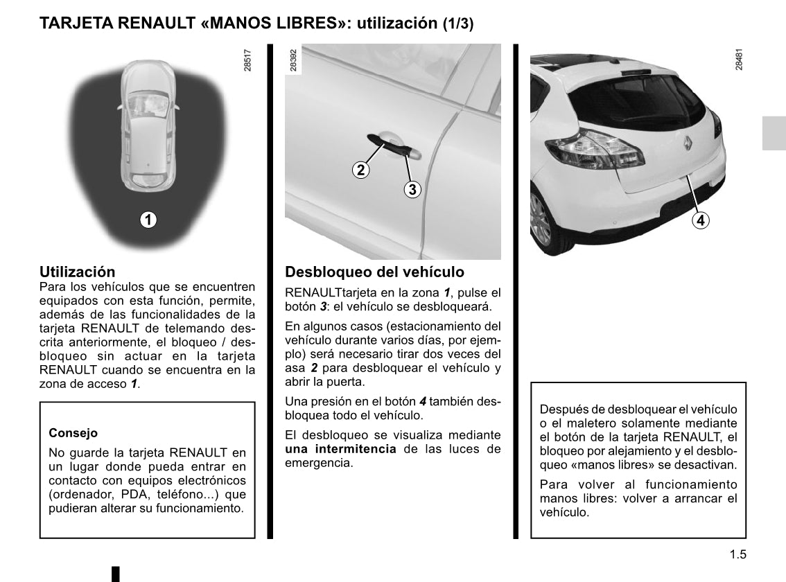 2015-2016 Renault Mégane Owner's Manual | Spanish